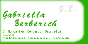 gabriella berberich business card